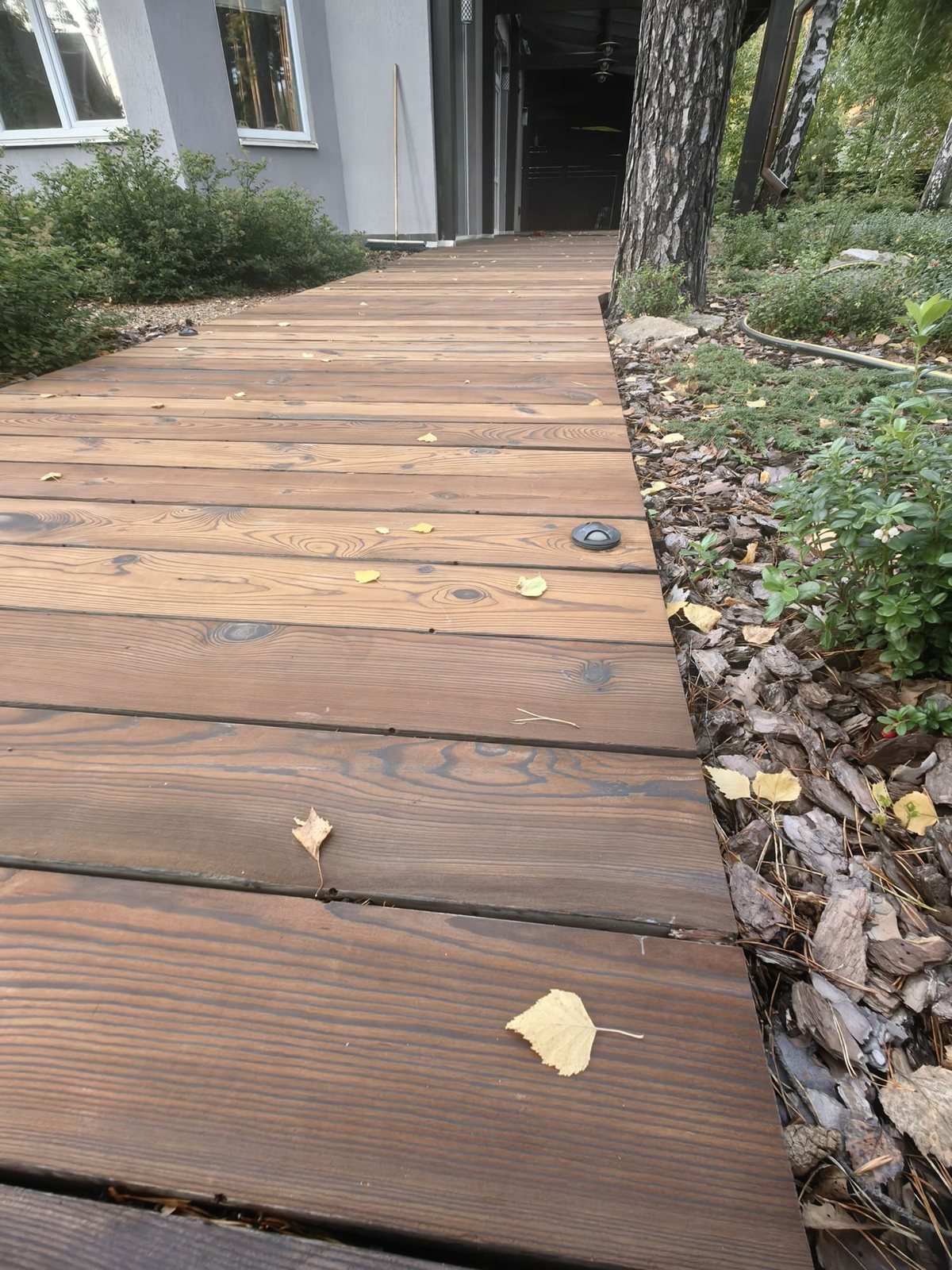Декинг-дорожка из термомодифицированной сосны QUCON WOOD